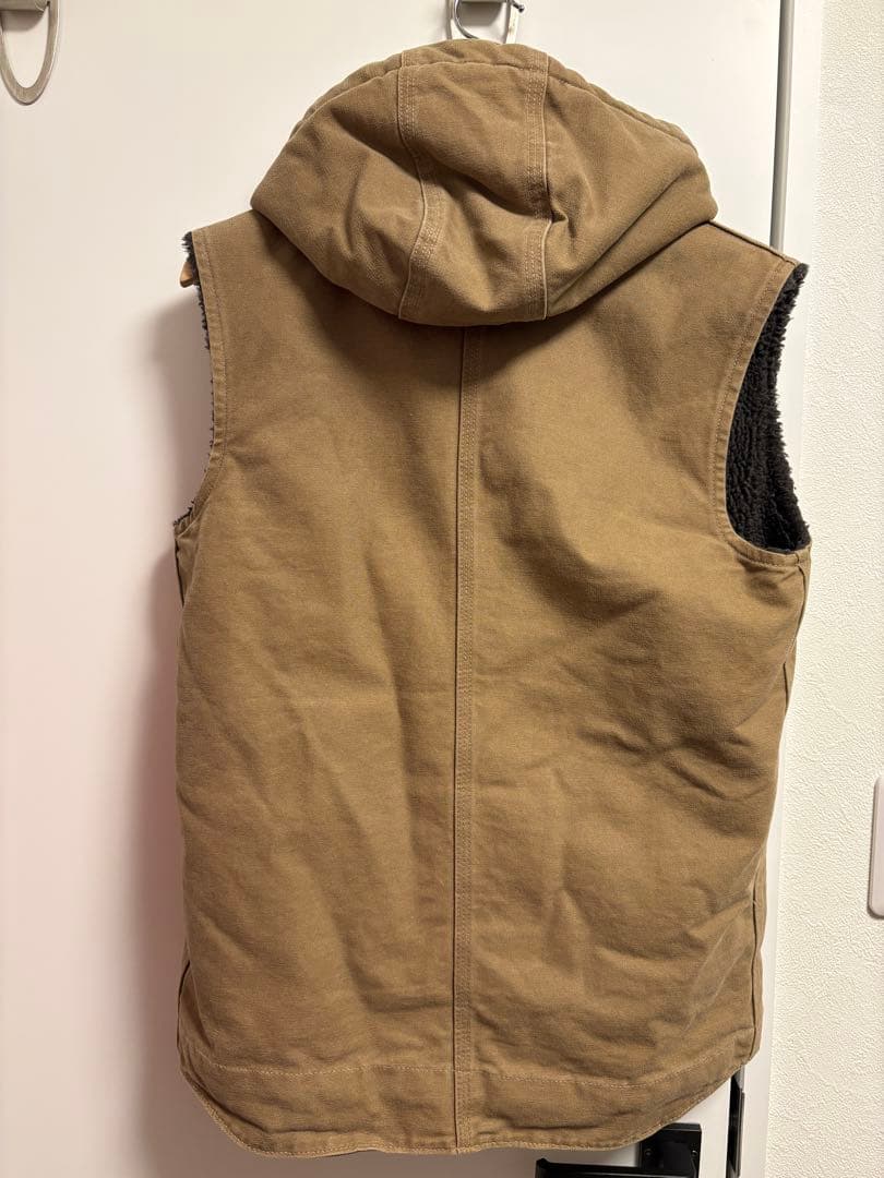 Carhartt フード付きベスト S ベージュ　廃盤　美品