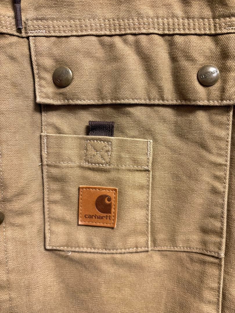Carhartt フード付きベスト S ベージュ　廃盤　美品