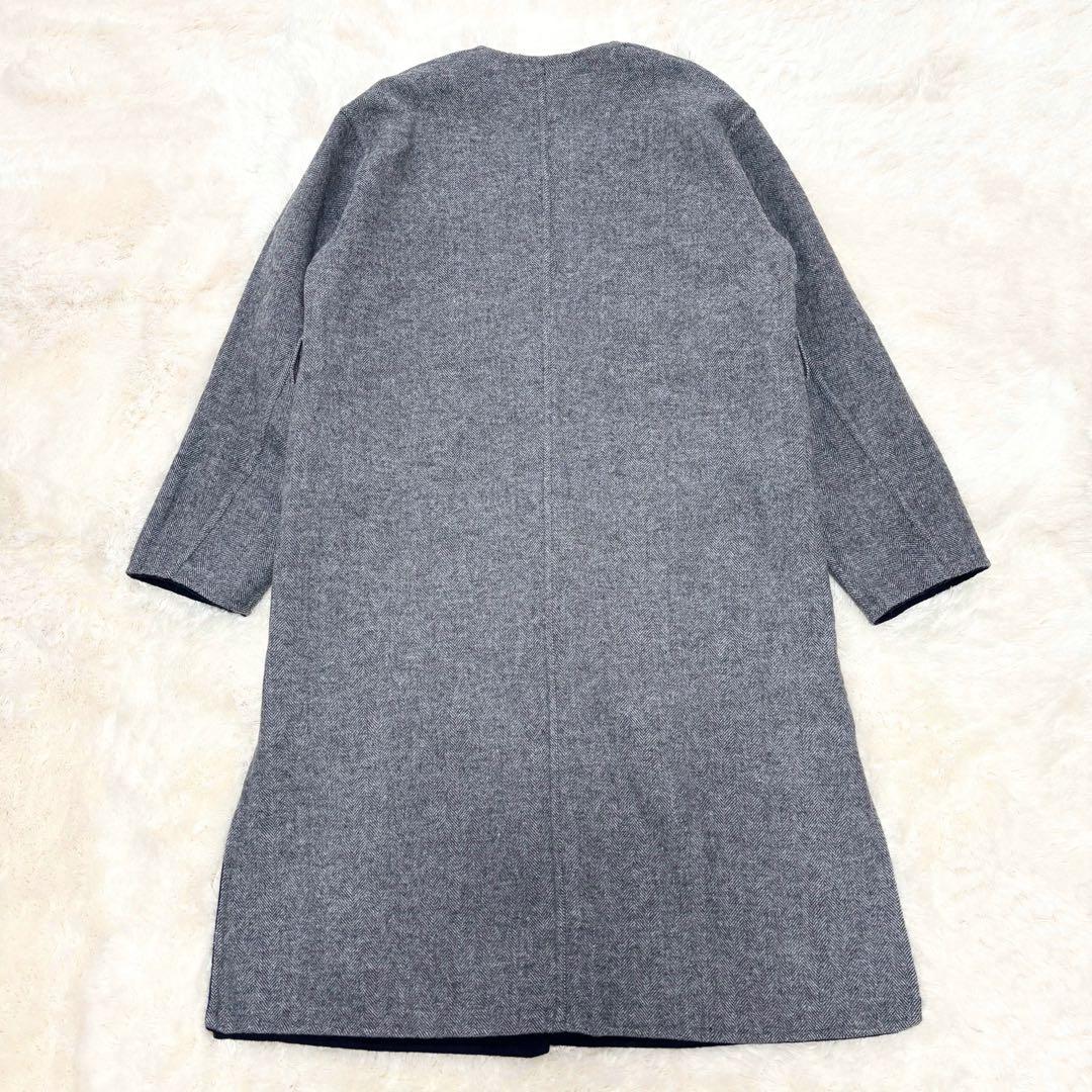 【タグ付き】any sis リバーシブル ウールリバー ロングコート ベルテッド