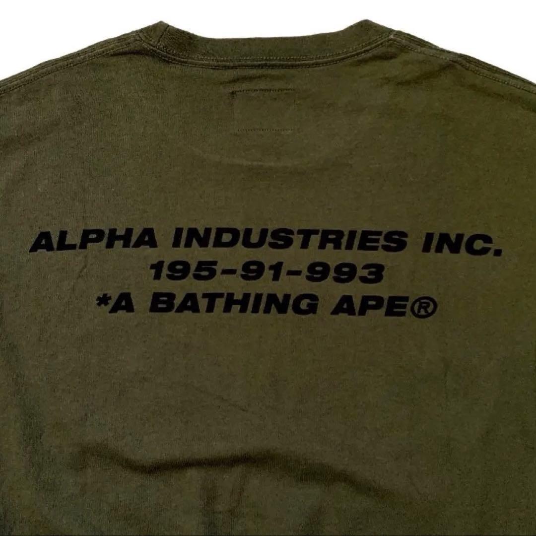 BAPE X ALPHA INDUSTRIES Tシャツ サイズL