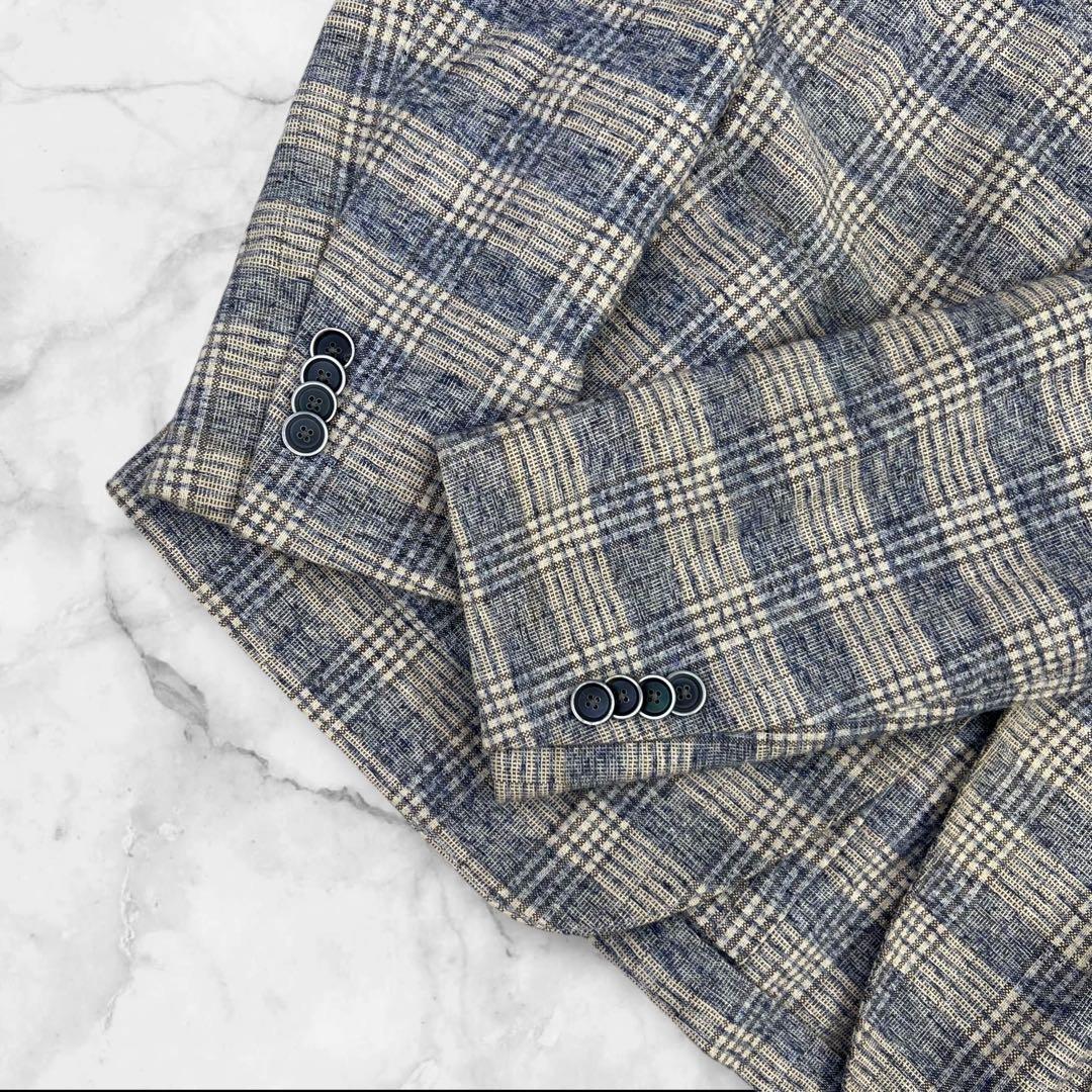 定価約13万 極美品 LARDINI 3B段返 テーラードジャケット サイズ50