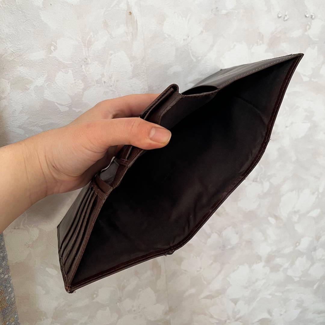 FENDI フェンディ ズッカ柄×レザー 三つ折り財布 ミニ財布