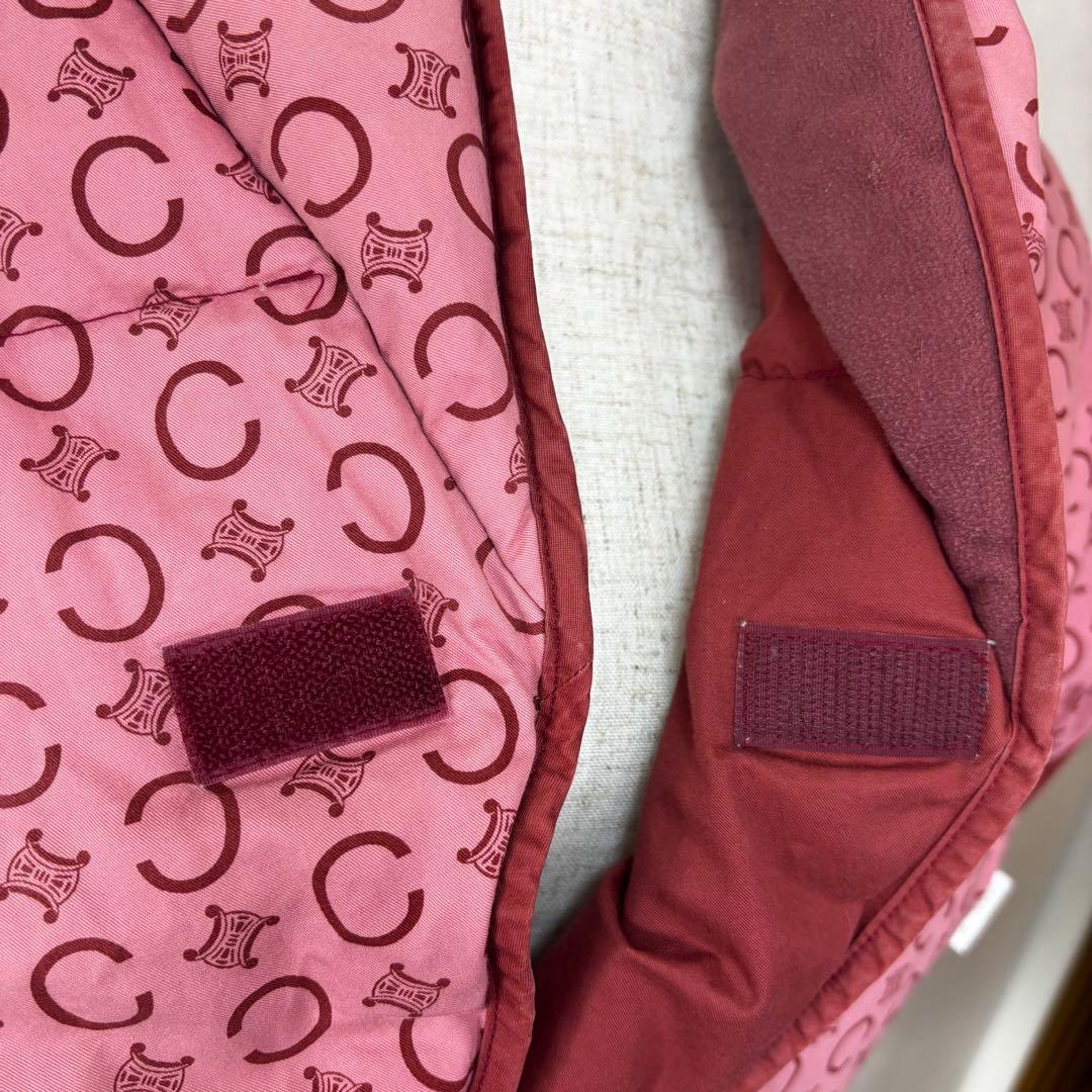 CELINE セリーヌ 肩当て ダウンケープ ピンク　ダウンベスト 防寒