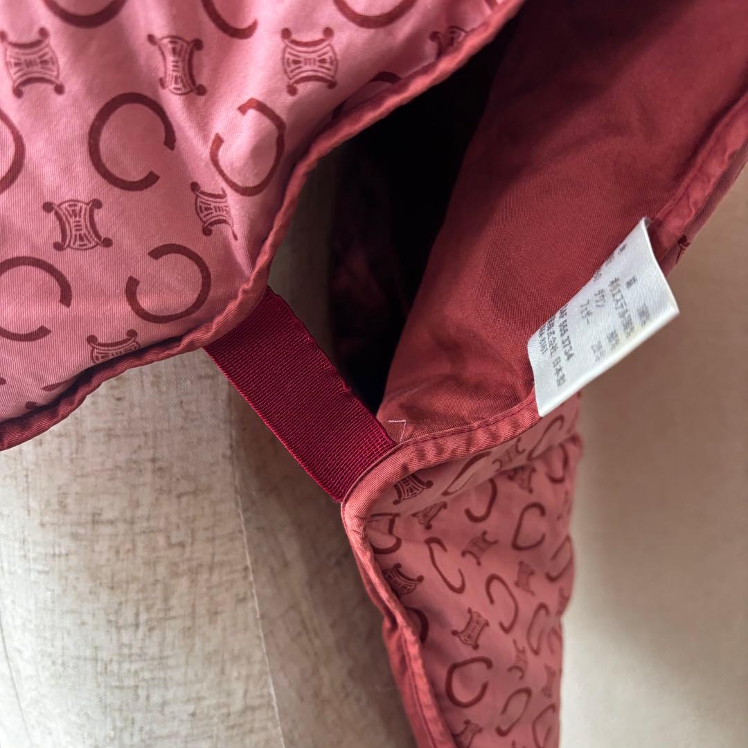 CELINE セリーヌ 肩当て ダウンケープ ピンク　ダウンベスト 防寒