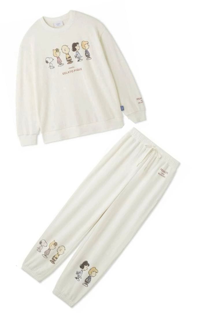 ジェラートピケ　新品未使用　ジェラピケ 上下セット　スヌーピー　ピーナッツ　裏毛
