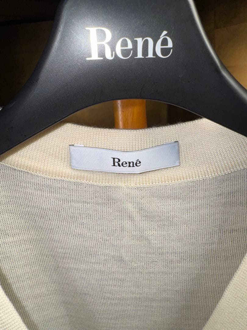 【Reneルネ】新品定価42,000円春ニットウォッシャブルカーディガン36