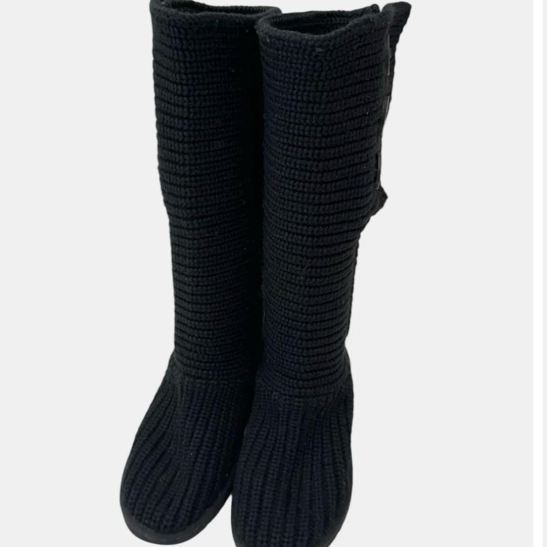 UGG ブーツ ニットブーツ 2way ショート　ロング ブラック　23cm