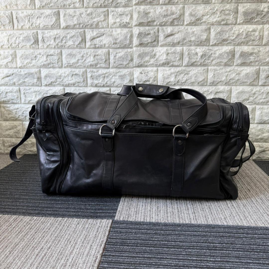 Dunhill　ダンヒル　レザー　2way　ボストンバック　ブラック