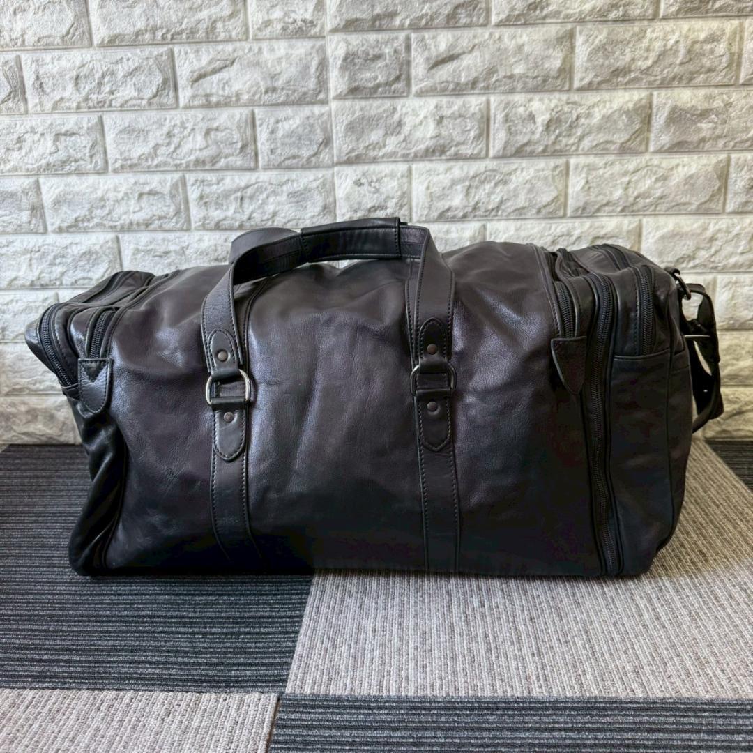 Dunhill　ダンヒル　レザー　2way　ボストンバック　ブラック