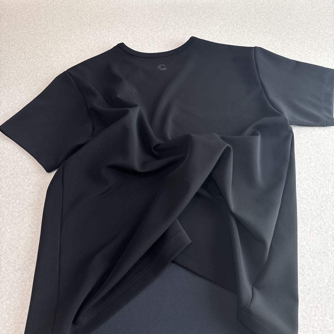 未使用級⭐️クロノス CRONOS 半袖Tシャツ ブラック L ストレッチ
