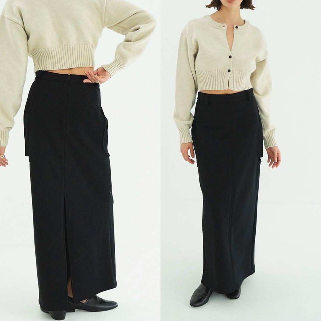 CLANE 26SS CIRCLE CUT SWEAT SKIRT ブラック 2