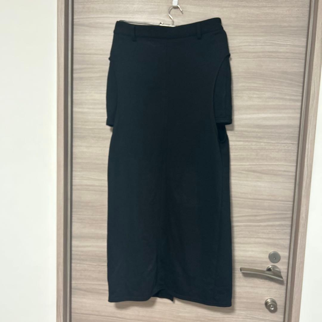 CLANE 26SS CIRCLE CUT SWEAT SKIRT ブラック 2