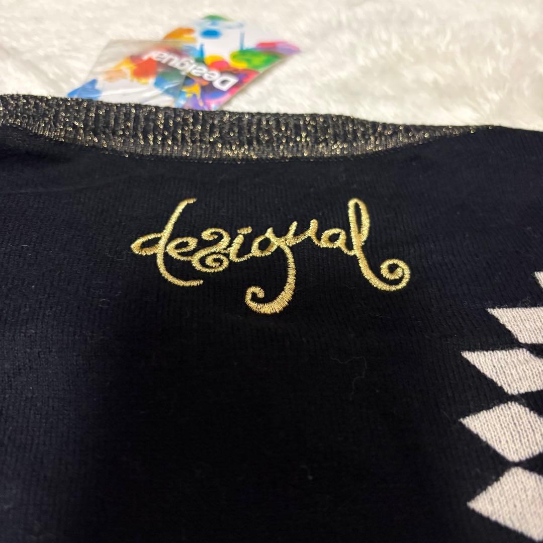 タグ付✨未使用 Desigual 花柄カーディガン ブラック スパンコール ラメ