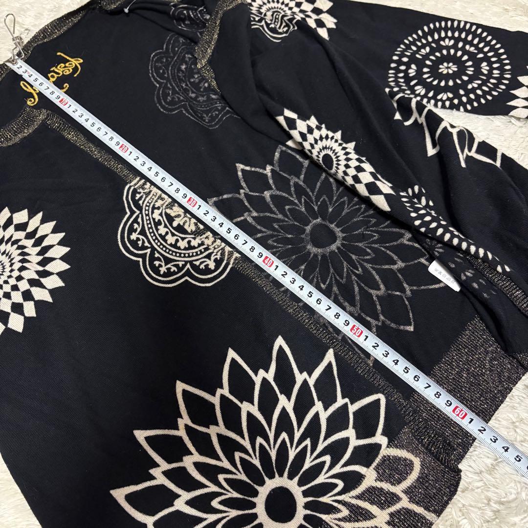 タグ付✨未使用 Desigual 花柄カーディガン ブラック スパンコール ラメ