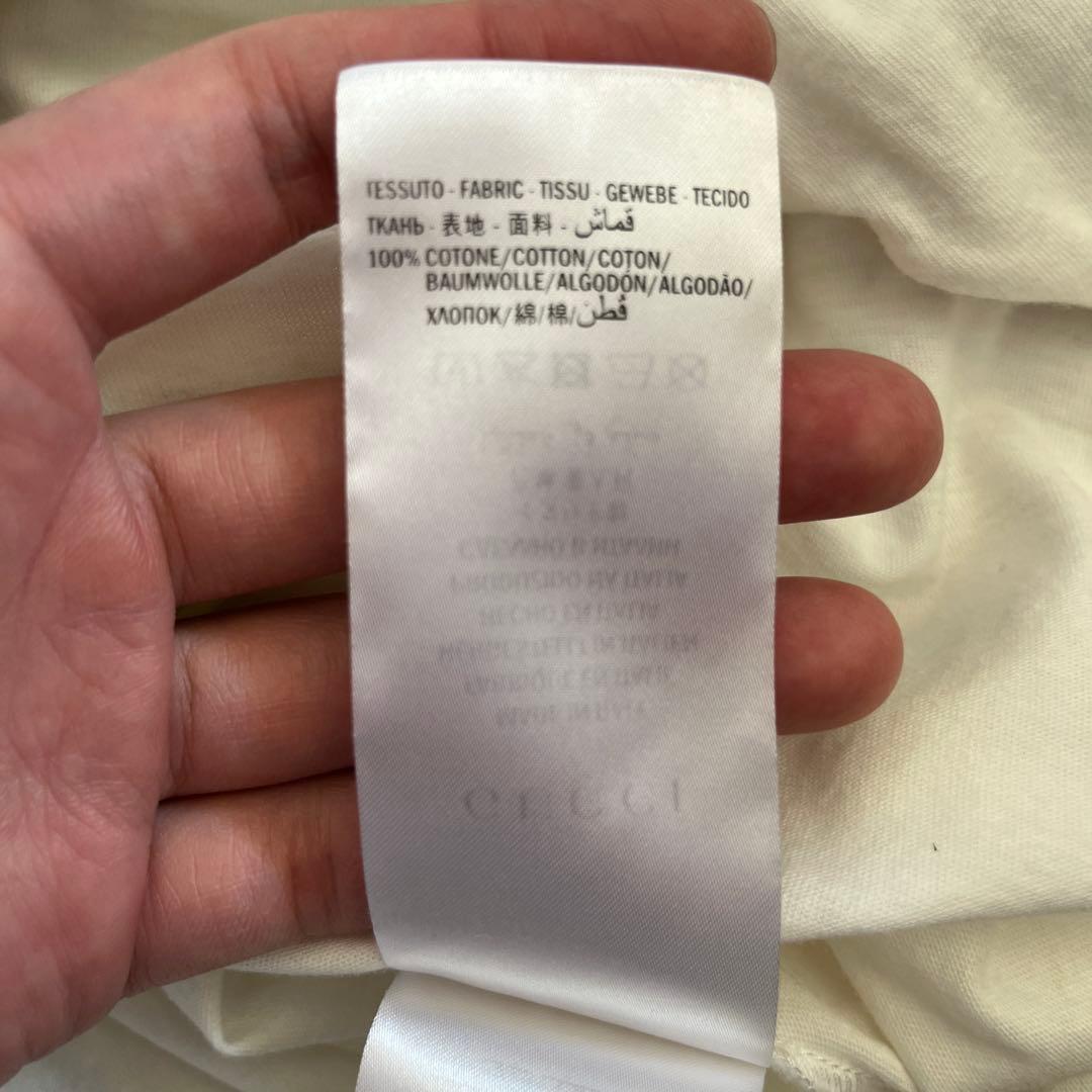 GUCCI ホワイト Tシャツ グラフィックプリント ヴィンテージ風Tシャツ