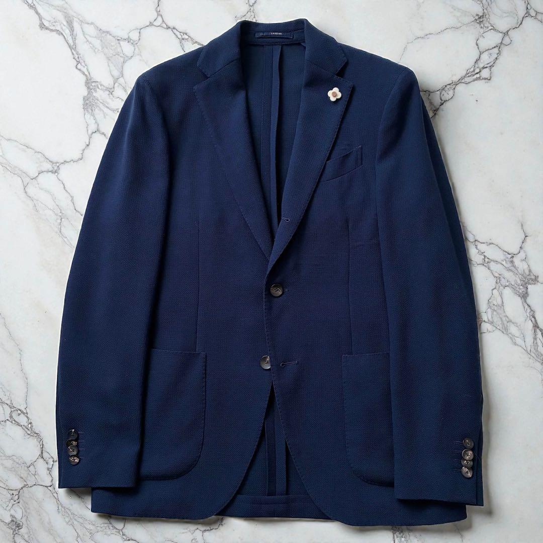 未使用級 LARDINI テーラードジャケット ウールホップサック 46