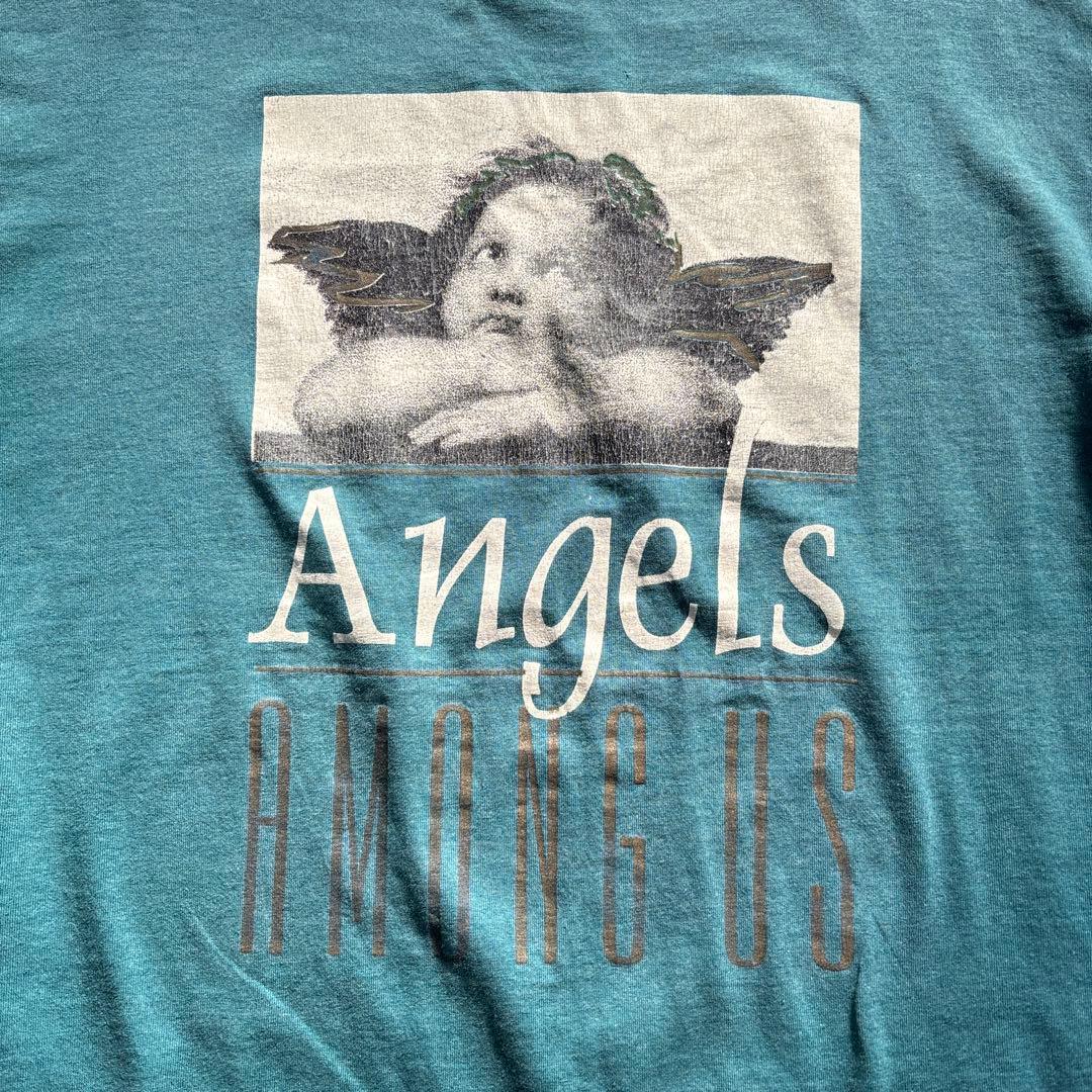 90s \"angels among us\" Tシャツ USA 天使 ラファエロ