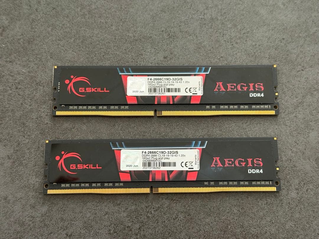 G.SKILL AEGIS DDR4 32GB 16GB×2 メモリ 訳あり