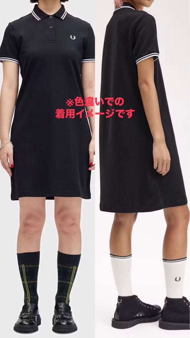 【美品】希少カラーフレッドペリー ポロシャツワンピース ピンク