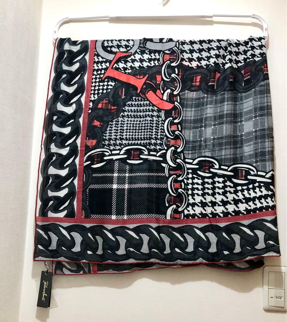 ★新品★ファリエロサルティ　モダール　カシミヤ　ストール　チェック　イタリア製