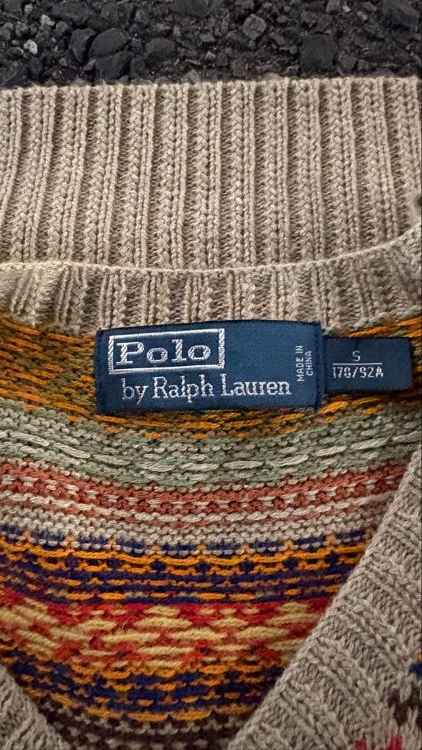 リ*ん様 Polo Ralph Lauren フェアアイル柄ニットベスト　00s