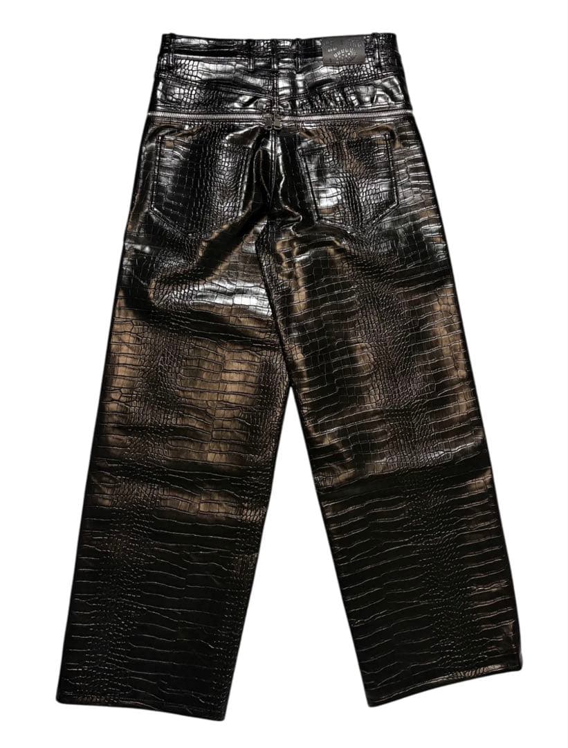 ae　goar.archive BLACK CROCO クロコレザーパンツ