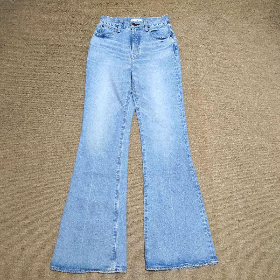 美品 MOUSSY MVS フレアー デニム ジーンズ ロング丈サイズ W26
