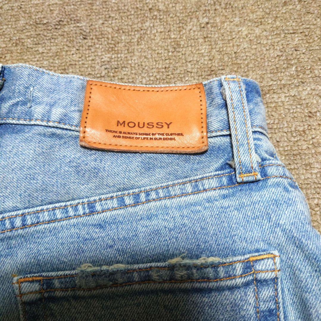 美品 MOUSSY MVS フレアー デニム ジーンズ ロング丈サイズ W26