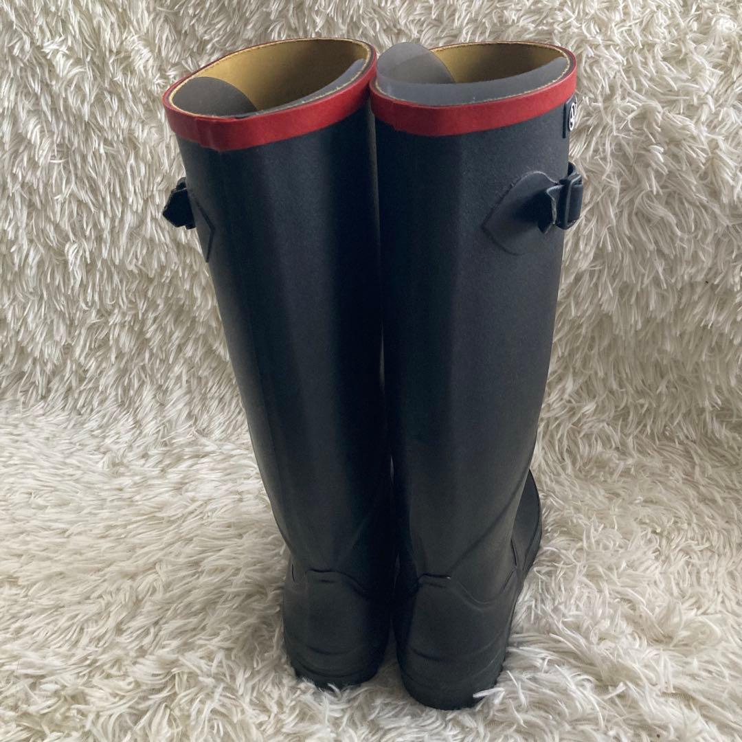 AIGLE 長靴 ブラック/レッド シャンタベル　37