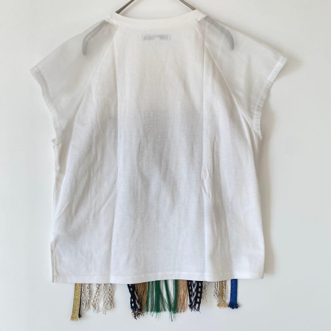 希少◆UN3D.◆トレーションレーストップス　フリンジ　白　Tシャツ【定価3万】