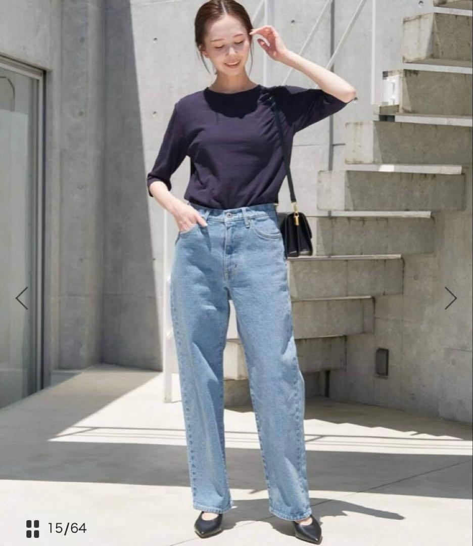 【まゆげじ】SLOBE IENA LE DENIM ストレートデニムパンツ