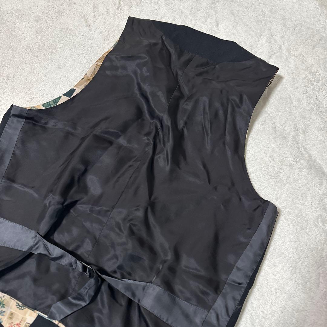 ✨Paul Smith ポールスミス ジレ ベスト L ブラック　 裏地　総柄
