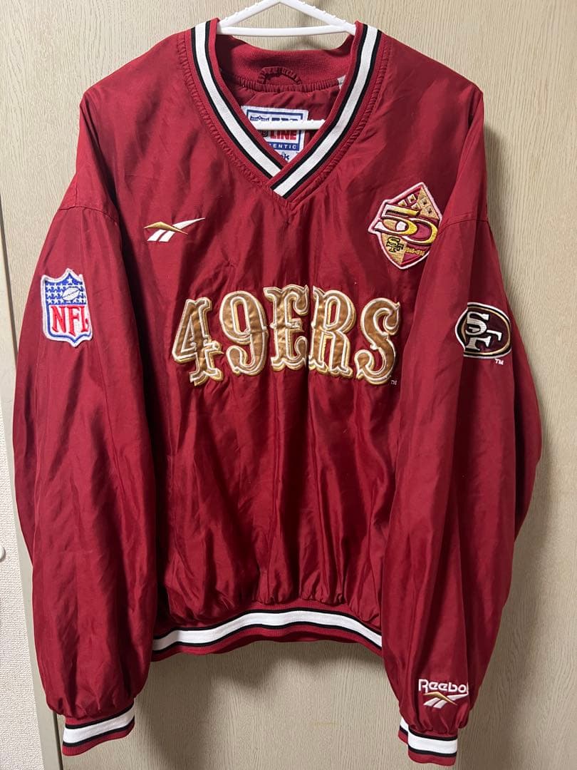 vintage 49ers Reebok ウォームアップウェア 赤