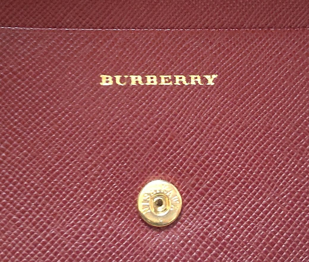 BURBERRY バーバリー 二つ折り財布 赤 財布 レッド