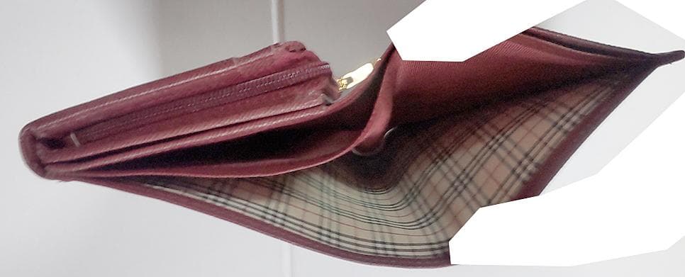 BURBERRY バーバリー 二つ折り財布 赤 財布 レッド