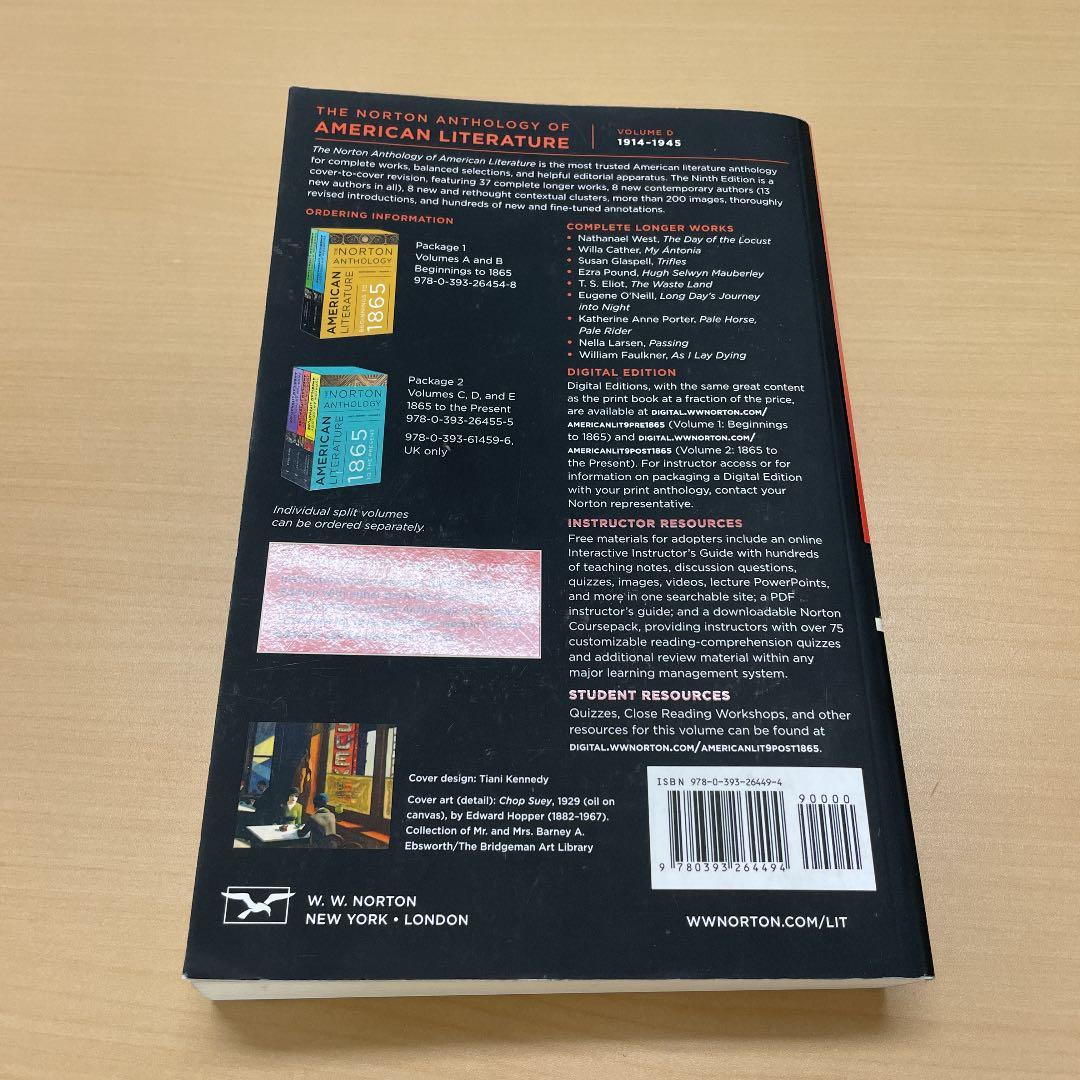 洋書 The Norton Anthology American Literature