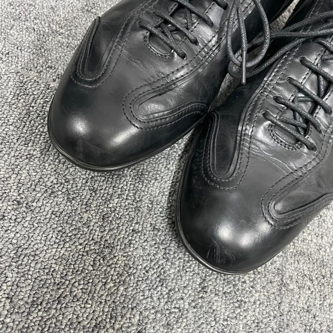 サントーニ Santoni ローカットスニーカー レザー ブラック 8 1/2