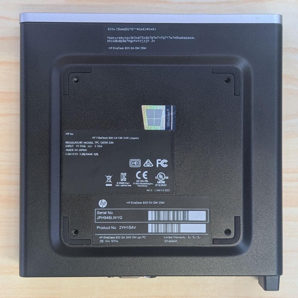 HP FlieDesk 800 G4 i5 8世代 256G WiFi搭載