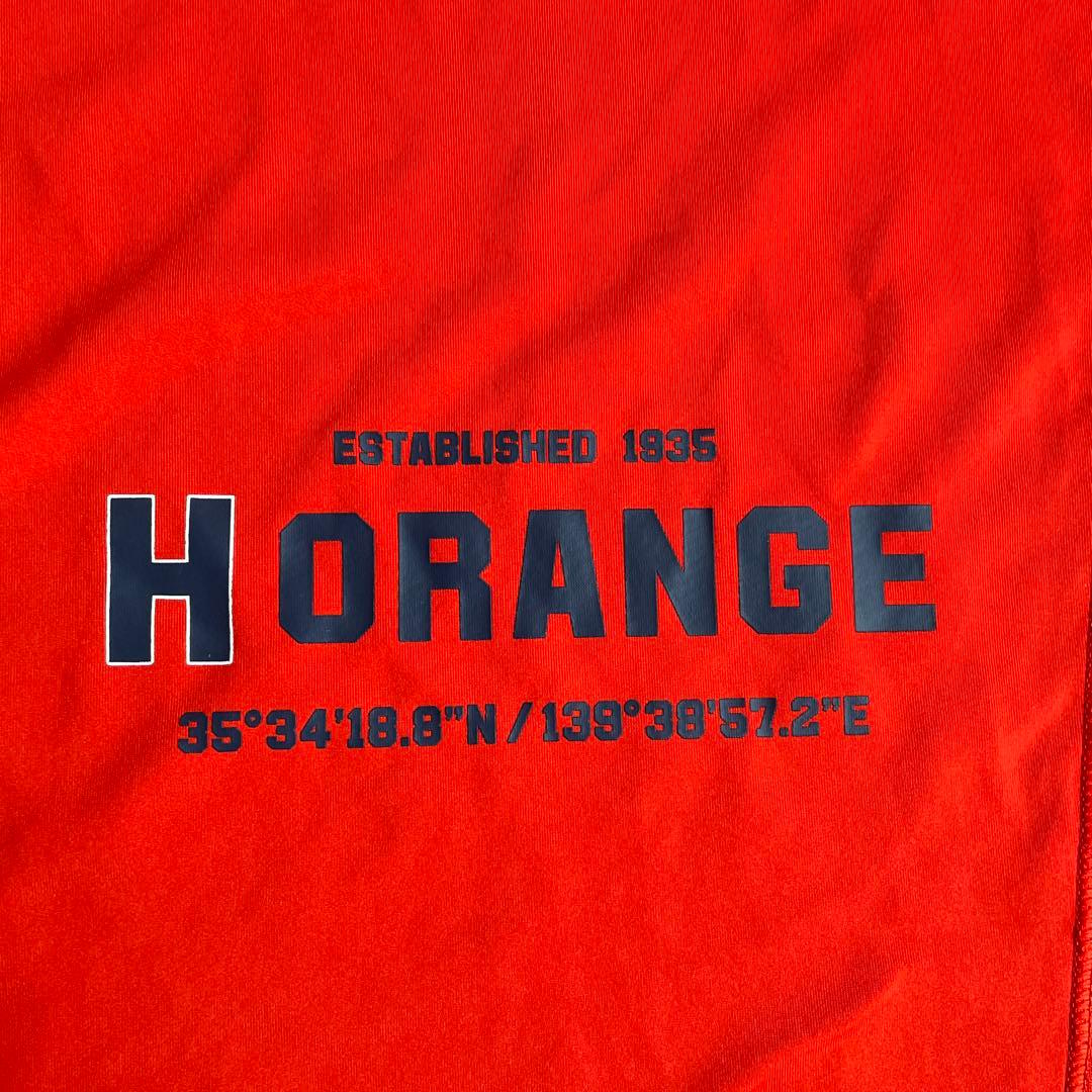 UA法政大学“ORANGE“ベンチレーショントレーニングシャツ オレンジLG