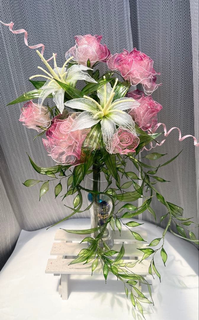アメリカンフラワー　ディップフラワーNO.169（百合・薔薇）