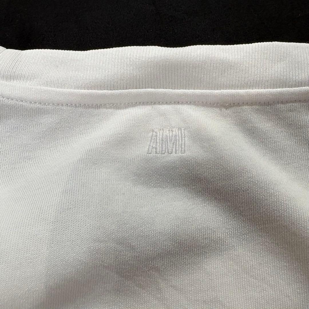 AMI PARIS アミパリス ハートロゴ刺繍 半袖 Tシャツ ホワイト