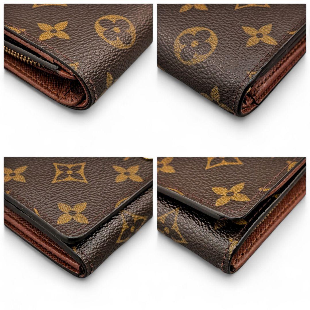 美品 ルイヴィトン モノグラム ポルトモネ ビエ トレゾール 折り財布