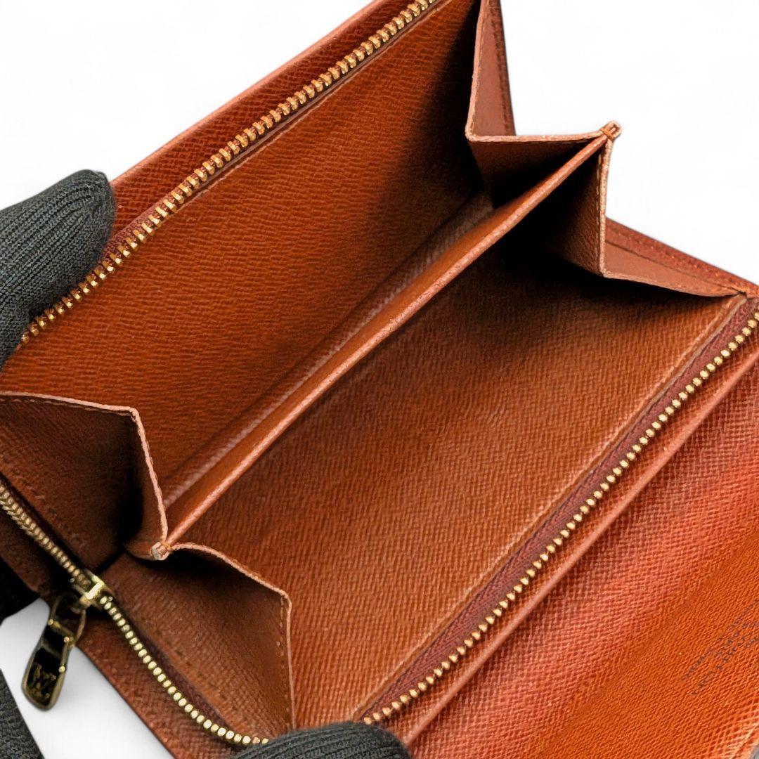 美品 ルイヴィトン モノグラム ポルトモネ ビエ トレゾール 折り財布