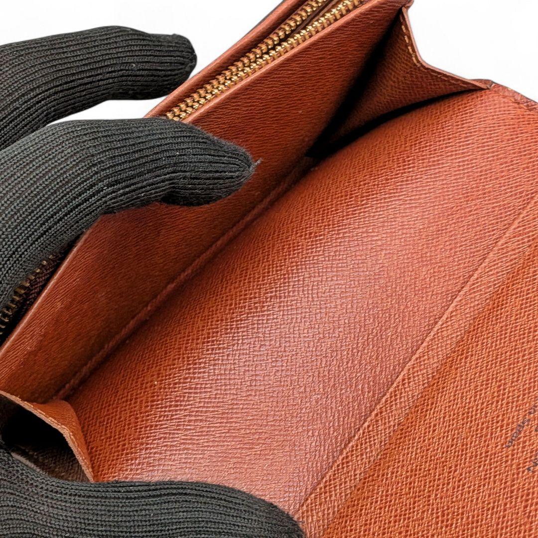 美品 ルイヴィトン モノグラム ポルトモネ ビエ トレゾール 折り財布