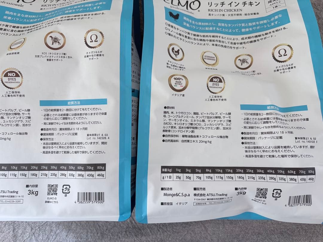ELMO ドライフード 鶏肉　リッチインチキン　成犬用 8.4kg