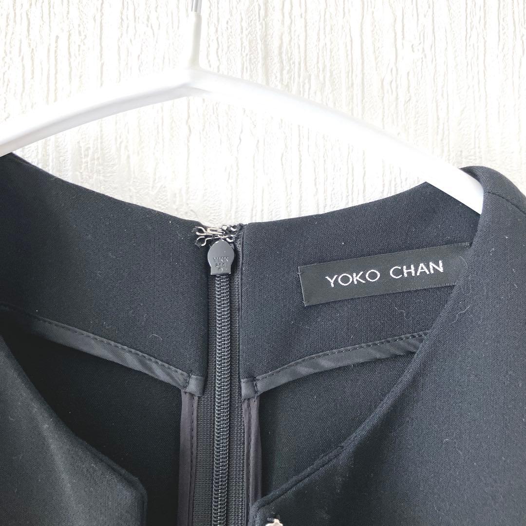 美品YOKO CHAN パールワンピース ブラック38コクーンシルエット