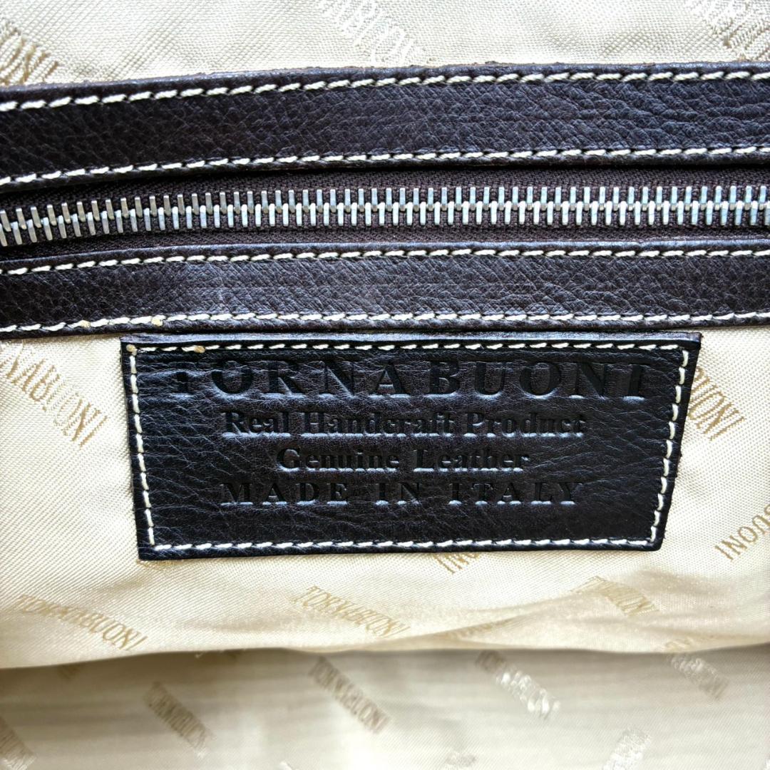 美品 TORNABUONI 2way ボストンバッグ レザー ダークブラウン