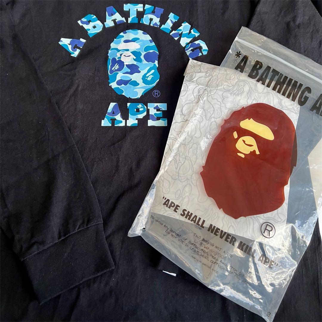 [美品]A BATHING APE アベイシングエイプ ロンT カモフラ