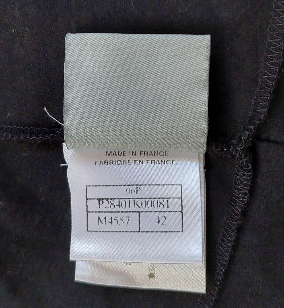CHANEL　シャネル　スポーツライン　Tシャツ　黒　裾フリル　Size42
