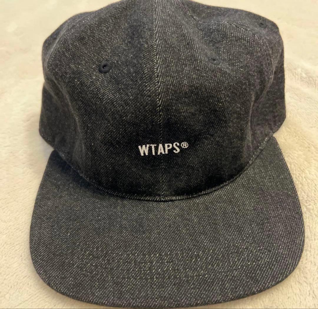 e*7様 WTAPS ロゴ デニムキャップ ブラック